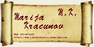 Marija Kračunov vizit kartica